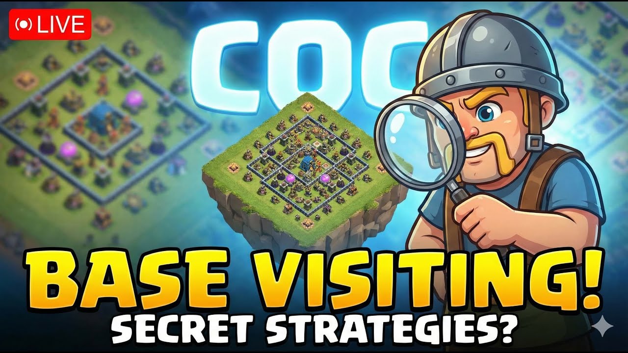 LIVE | Trophy Pushing + Base Visit | Clash of Clans | Rusher Gaming
