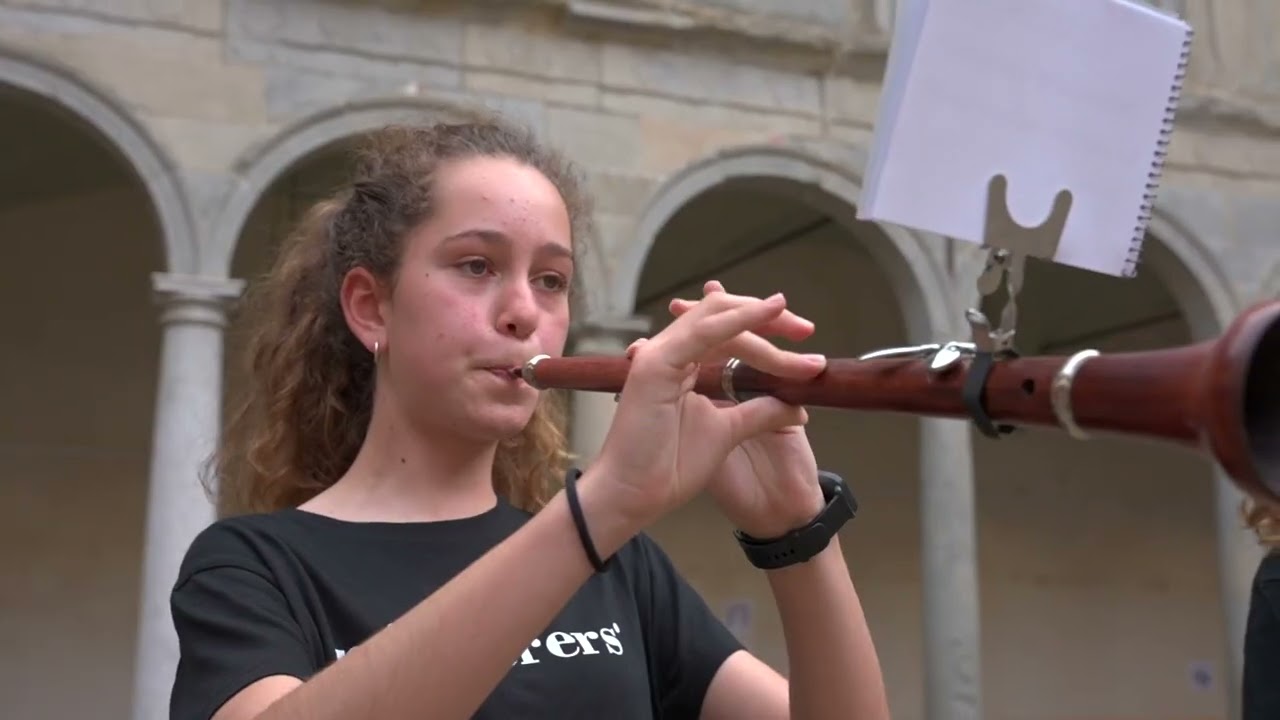 Els Ministrers de l'Escola de Música d'Olot al XXXè Cornamusam