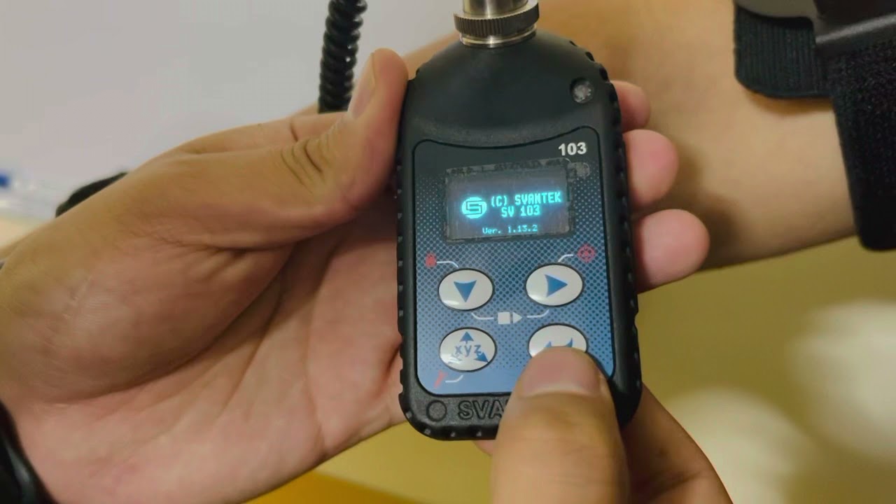Uso de Vibrometro SV 103 mano brazo