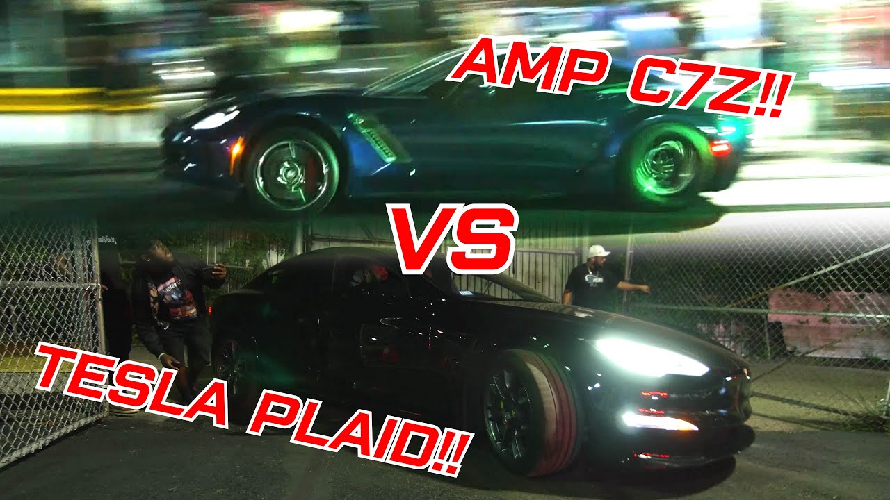 AMP C7Z VS Texas Racing Channel's Tesla Plaid!! - Yello Belly Chronicles Episode 4 (5/26/22)