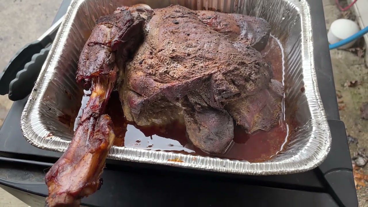Smoked venison hind quarter