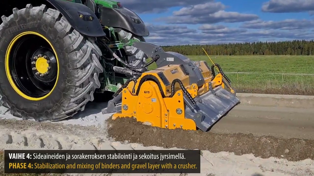 ТЕХНОЛОГИЯ СОЗДАНИЕ и РЕСТАВРАЦИИ ГРУНТОВОЙ ДОРОГИ. ВИБРОПЛИТА и СТАБИЛИЗАТОР ГРУНТА SUOKONE