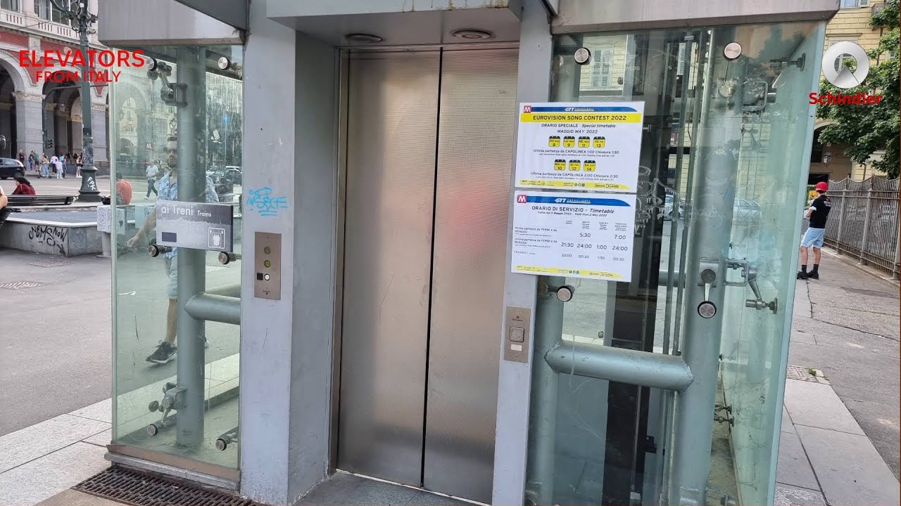 2008 Schindler hydraulic elevator@Porta Nuova Metro Station, Turin, Italy