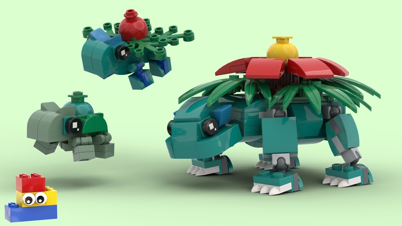 LEGO Pokémon: Bulbasaur, Ivysaur, and Venusaur Tutorials