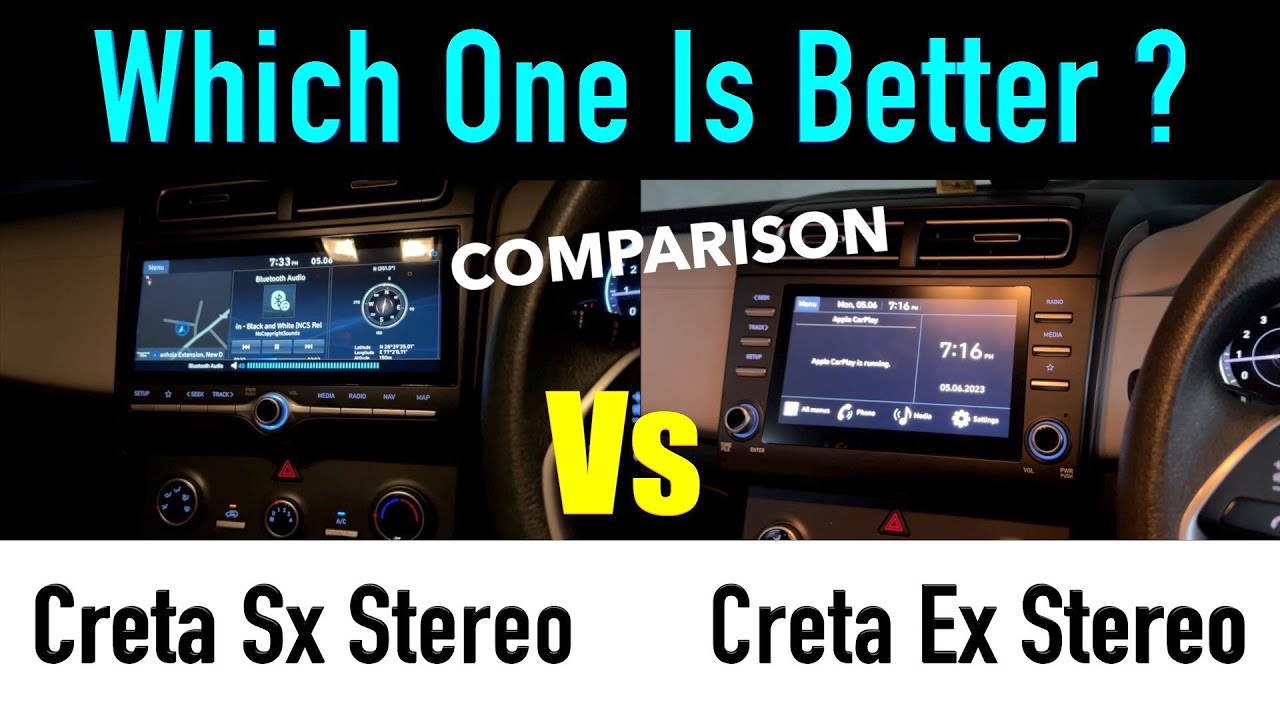 Best Stereo For Hyundai Creta 2023 ? Creta Ex Vs Sx(o) Infotainment System | Detailed Comparison |