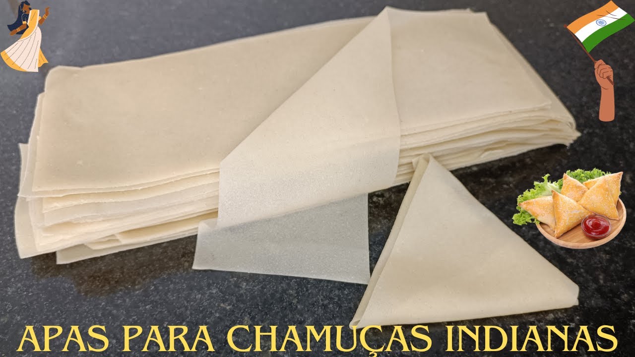 Folhas ou apas para chamuças indianas Samosas indianas massa crocante