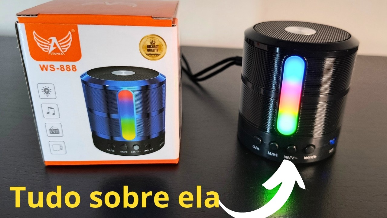 Caixa de som Bluetooth - WS-888 Mini Speaker |  Review completo
