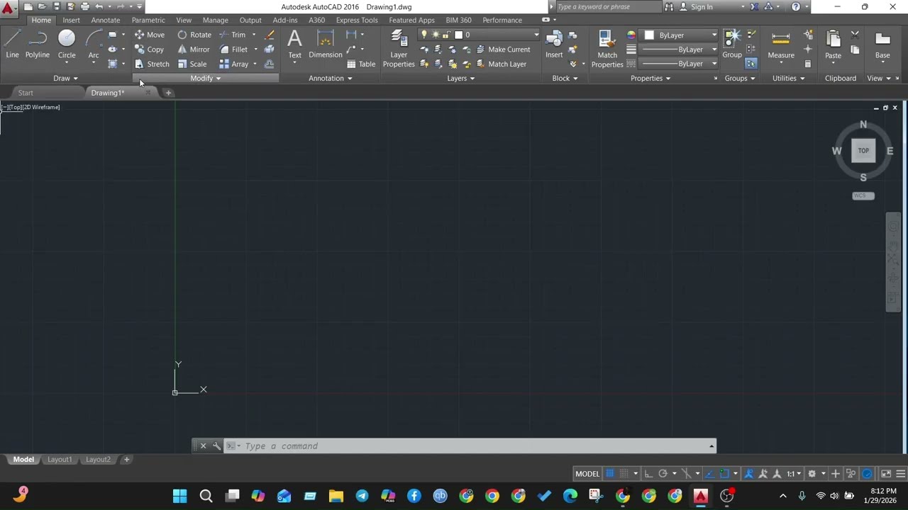 AutoCAD Class 01 || Draw and Modify Bar