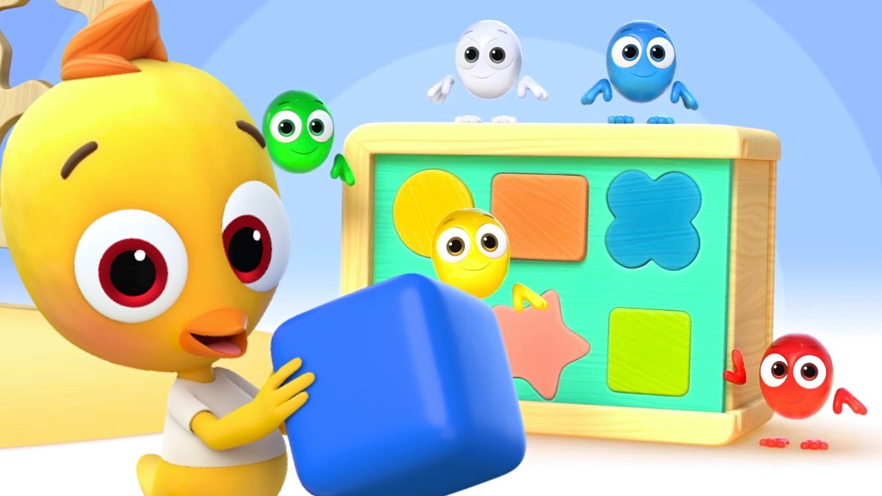Learn Shapes for Toddlers 🐣 Beadies Episode 21: Shapes 🟧 🟢 Baby Learning Videos - Cartoon Box