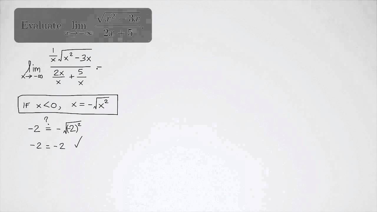 (Single-Variable Calculus 1) Practice with Limits at Infinity 2