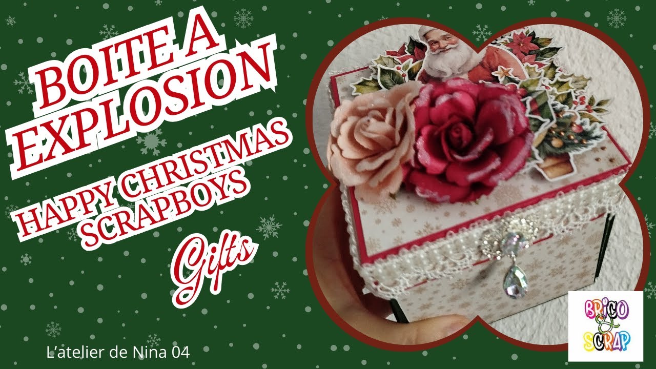Boite a explosion Cadeau avec Happy christmas de 