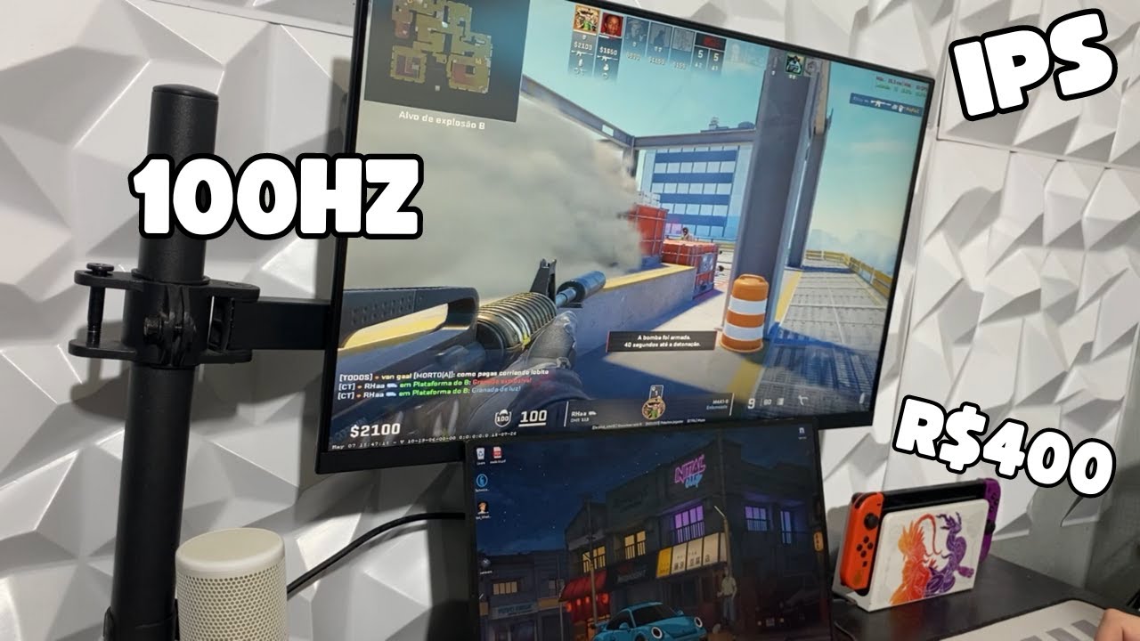 Comprei o Monitor Gamer de R$400 Com 100Hz (Concórdia)