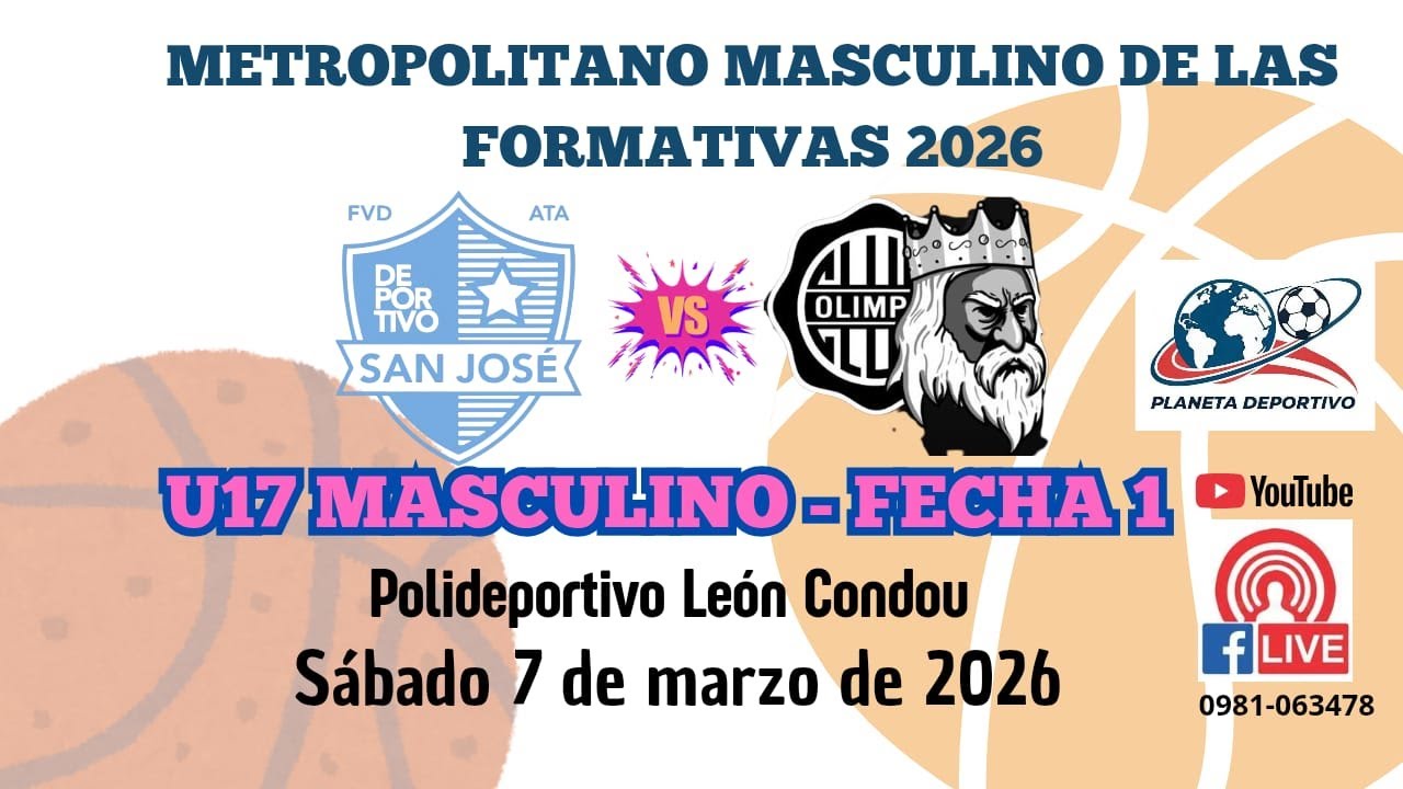 Baloncesto | SAN JOSÉ FVD VS OLIMPIA BLANCO | U17 M | Fecha 1 | Apertura 2025