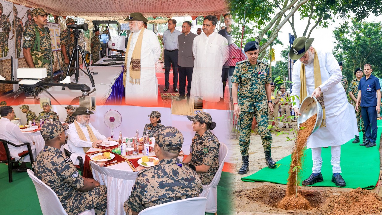 No demographic change tolerated in border states: Amit Shah at Lankamura outpost in Tripura