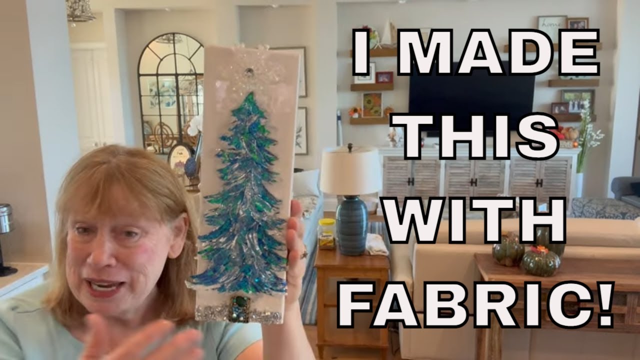 # 301 How to Make a Fabric Glass & Resin Art Christmas Tree! Step By Step Guide # Naked Fusion Resin