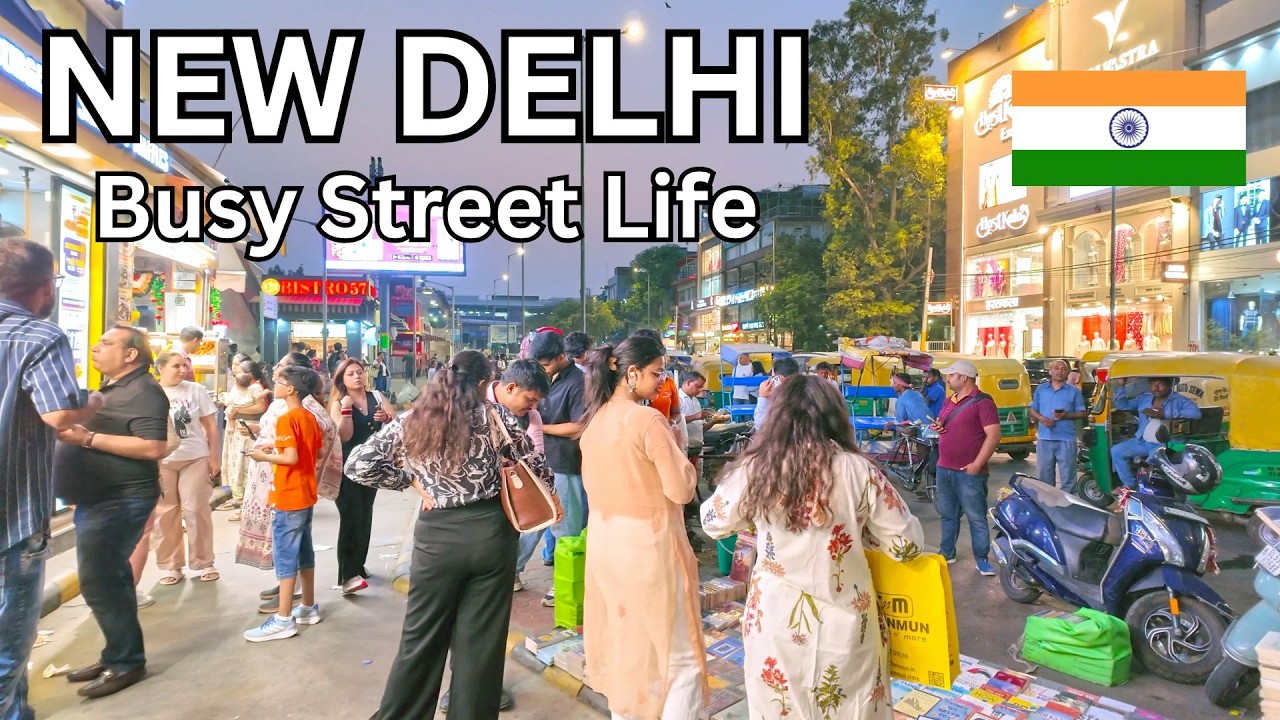 New Delhi 🇮🇳 &ndash; Evening Crowd & Busy Streets (4K Walking Tour 2026)