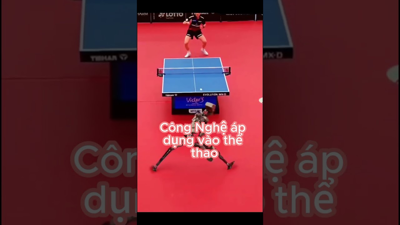 Robot playing table tennis. #robot, #playing, #tennis,#congnghe, #congnghetuonglai, #bongban.