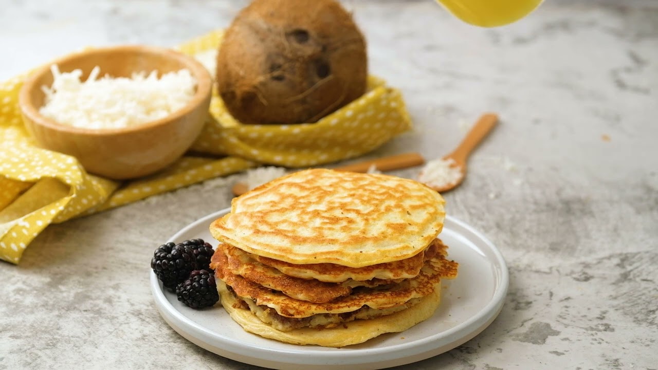 Gluten Free Pancakes with Coconut Syrup