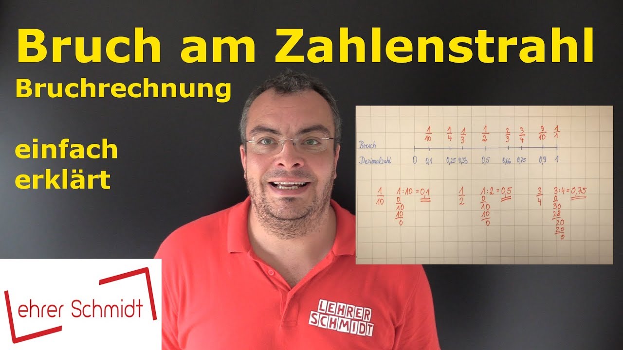 Bruch auf dem Zahlenstrahl zeigen | Bruchrechnung | Lehrerschmidt