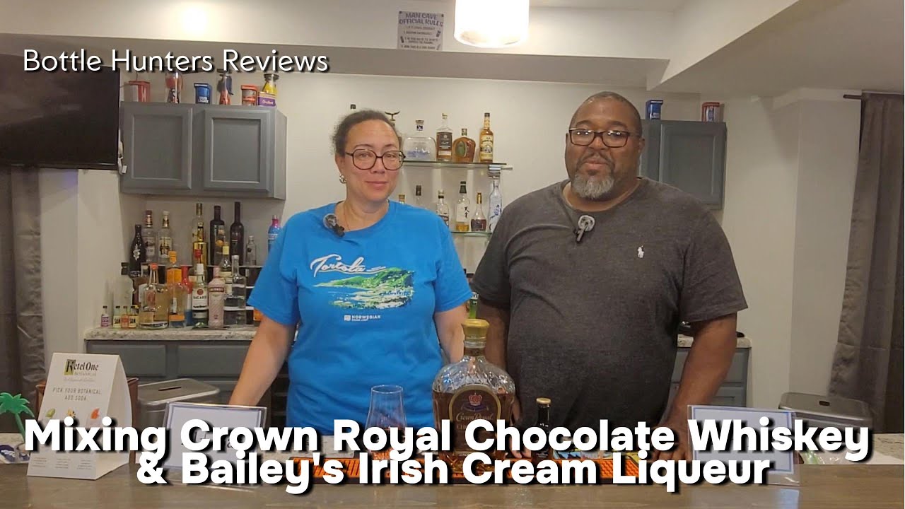 Mixing Crown Royal Chocolate Whiskey & Bailey's Irish Cream Liqueur #bottlehuntersreviews