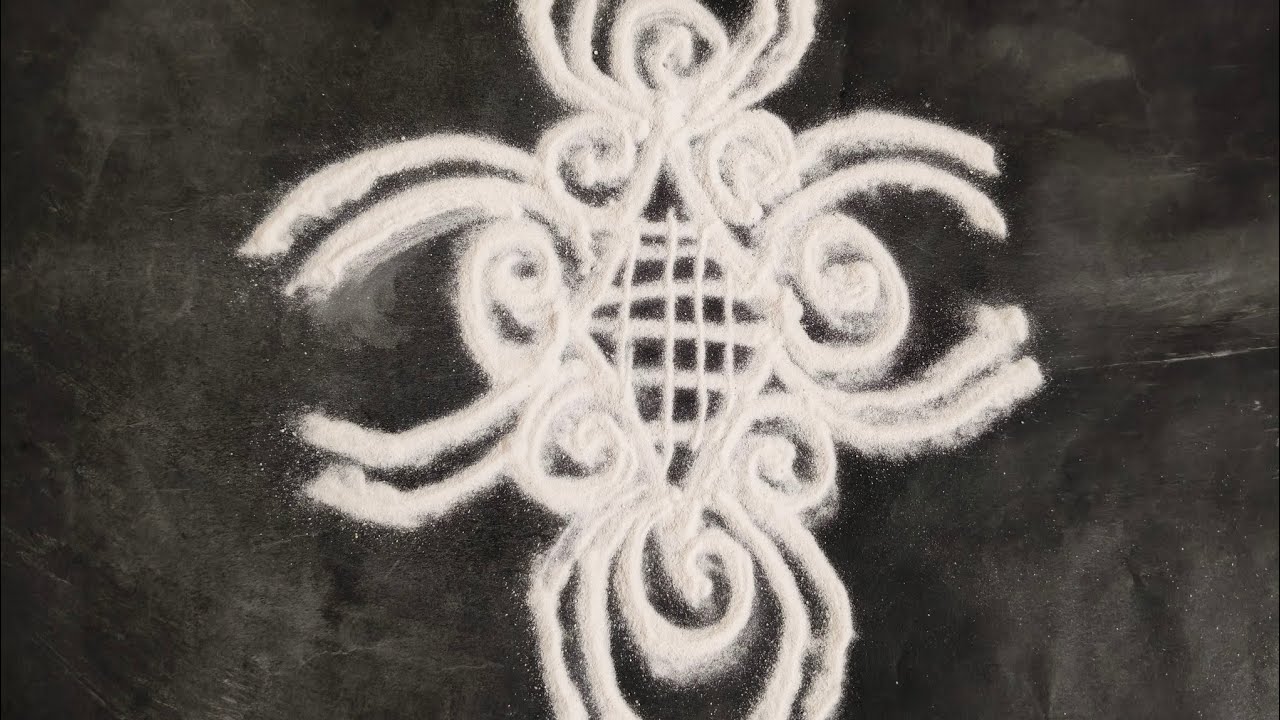 #Rangoli #daily easy simple rangoli ♥️ design 🌹