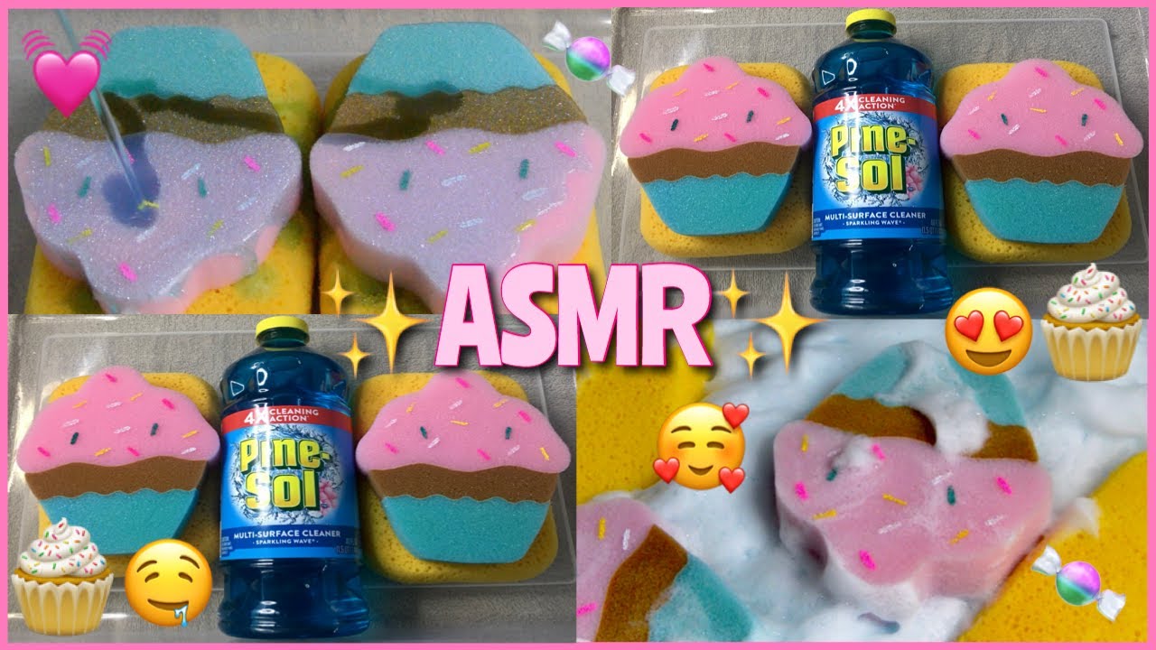 ASMR | Sparkling Wave Pine Sol + CUPCAKES!!!🧁😍 *fizzy suds*