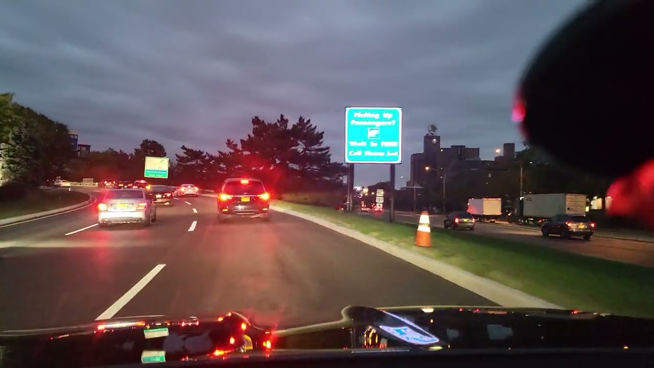 Entering Newark Airport New Jersey