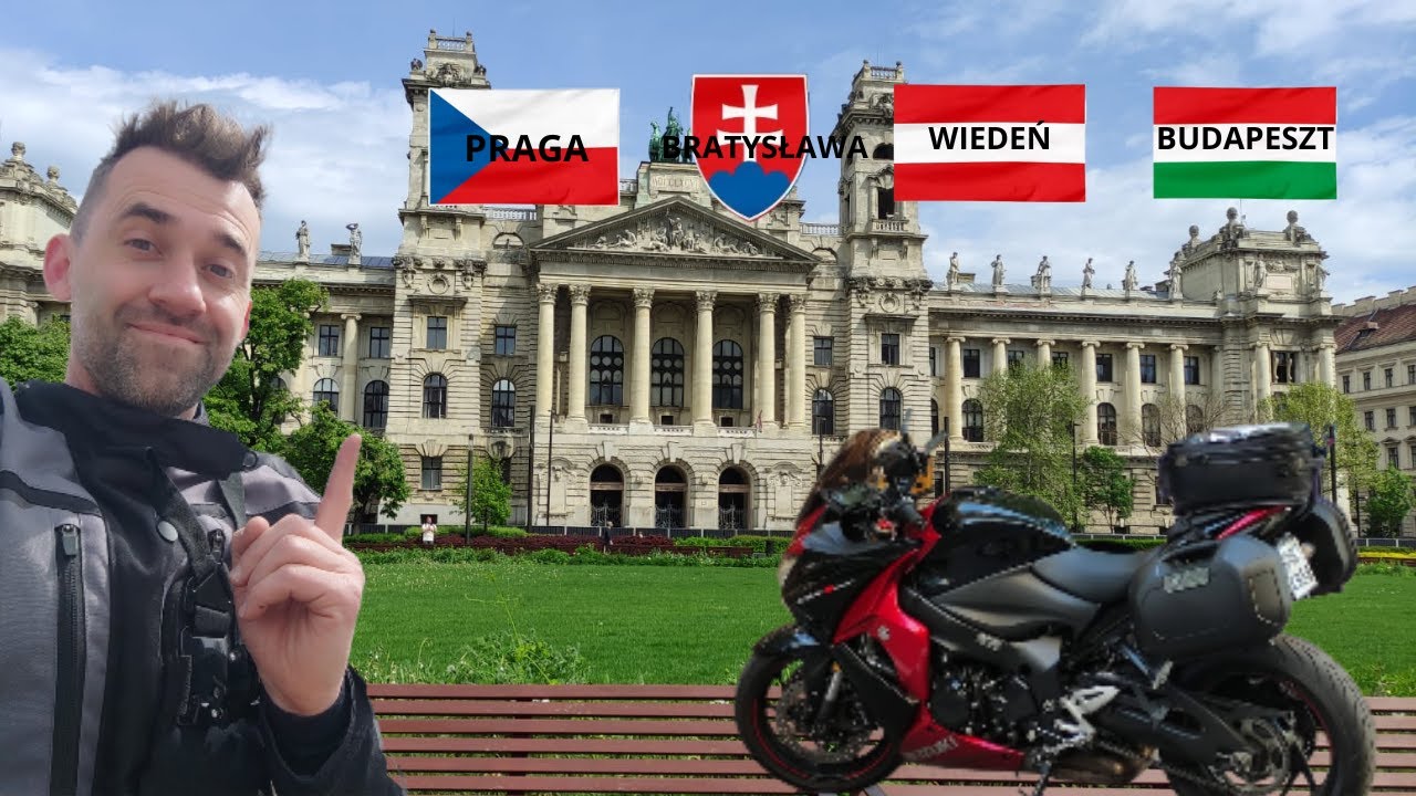 PRAGA WIEDEŃ BRATYSŁAWA BUDAPESZT MOTOCYKLEM - POMYSŁ NA MAJÓWKĘ [ TRIP PODRÓŻ MOTOCYKL ZWIEDZANIE ]