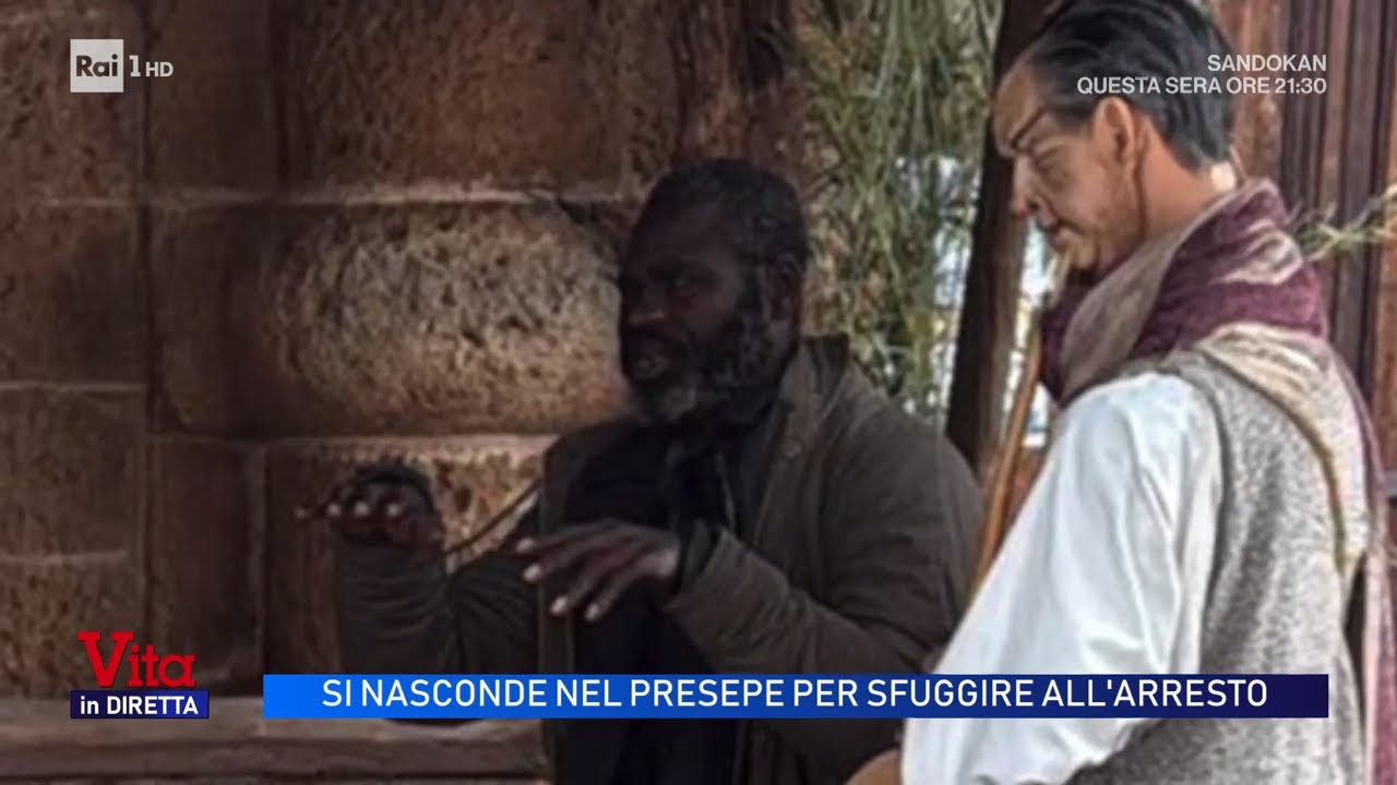 Galatone, il caso del latitante tra le statue del presepe - Vita in diretta 15/12/2025