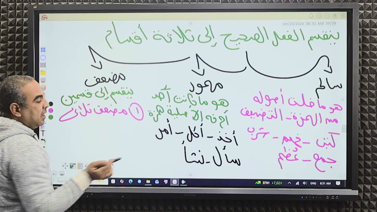 الصحيح والمعتل من الأفعال | شرح منهج الأزهر خطوة خطوة
