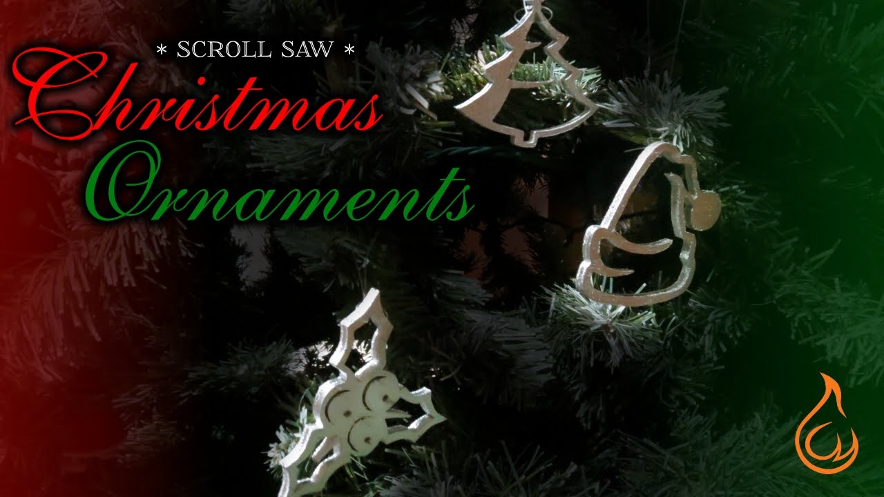 Easy Scroll Saw Christmas Ornaments - Made from Plywood