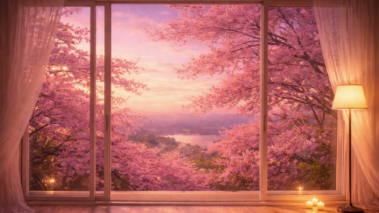 Sakura Evening Focus 🌸 Calm Ambient Music for Deep Work & Study (2 Hours)