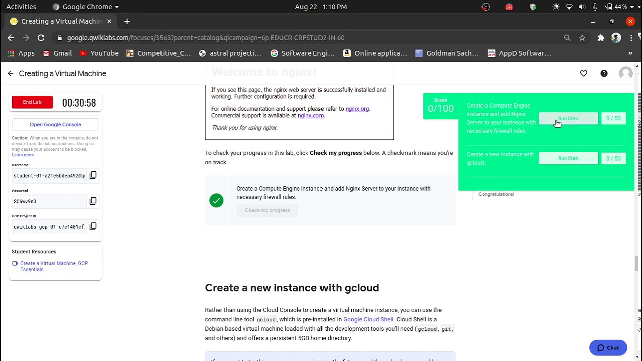 Creating a Virtual Machine - Google Cloud Platform Quest Lab