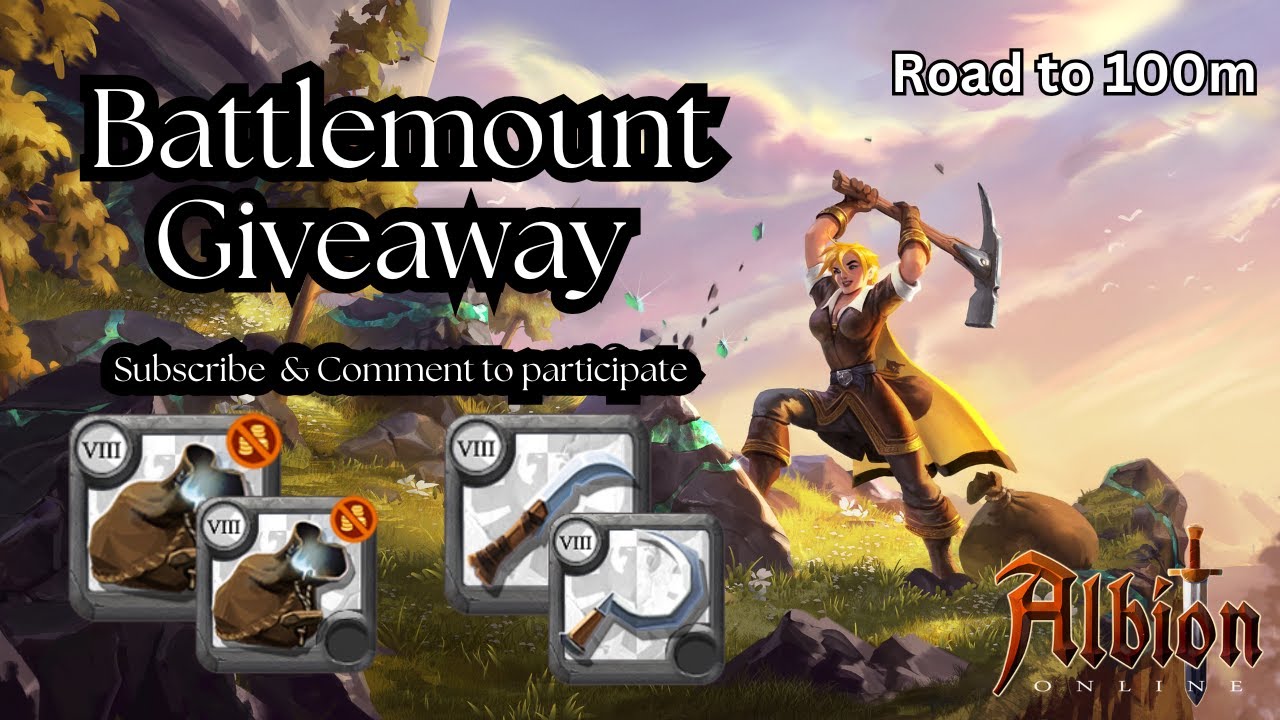 Battlemount Giveaway | Road to 100m | Gatheirng and Chilling in Albion |