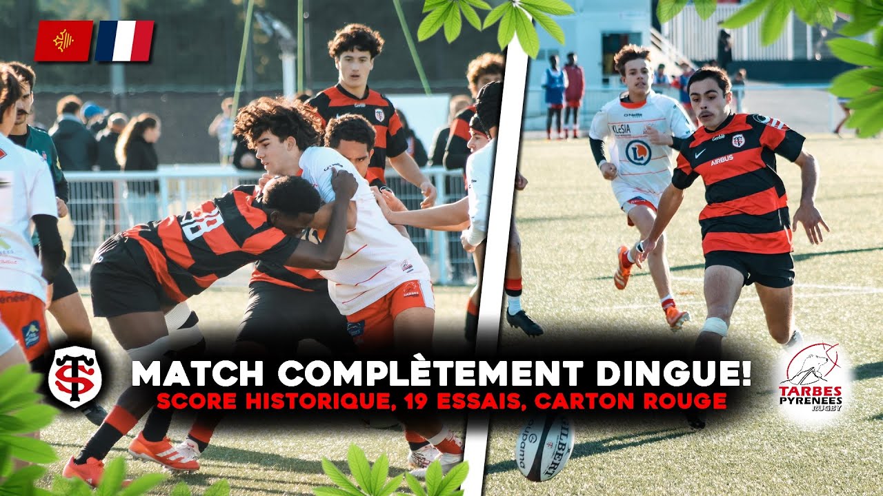 MATCH COMPLÈTEMENT DINGUE !! ( Score historique, 19 essais, carton rouge) 