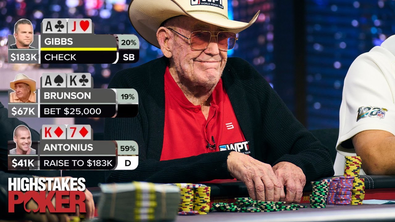Doyle Brunson in Deep Trouble vs Patrik Antonius on High Stakes Poker in $300,000 Pot