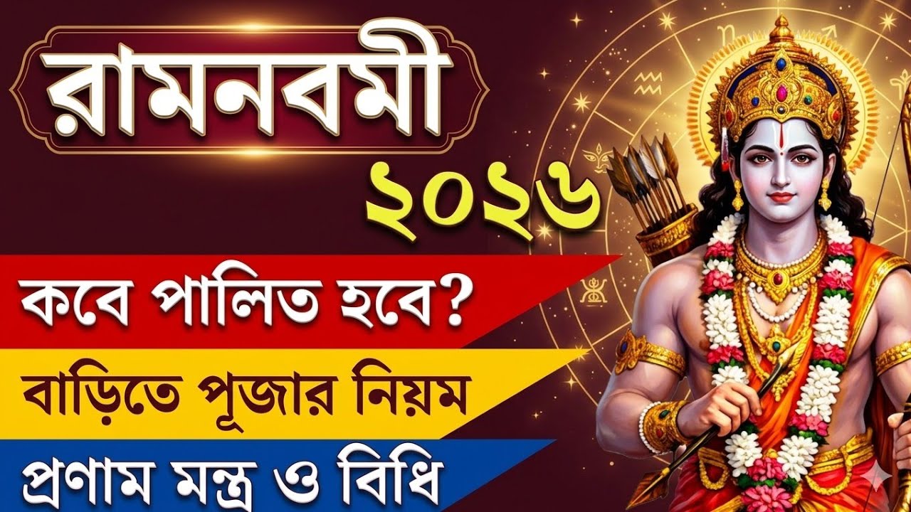 রামনবমী পূজা ২০২৬ বাড়িতে এইভাবে পালন করুন | রাম মন্ত্র ও পূজা | Ram Navami vrat 2026