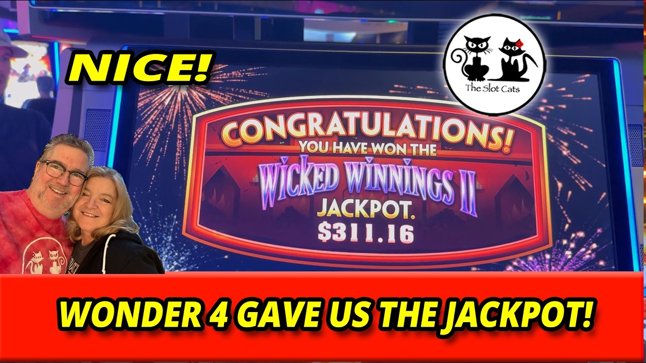 Играем на оригинальном игровом автомате Wonder 4 Jackpots! Мы выиграли джекпот! #theslotcats #slo...