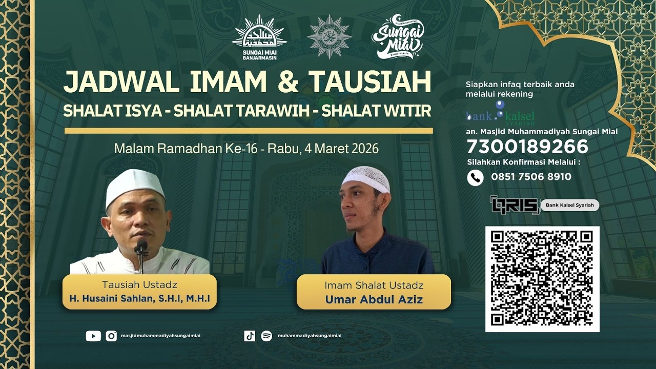 [Live] Qiyamu Ramadhan 1447 H Malam Ke-16