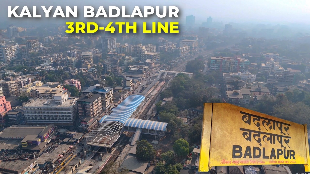 Kalyan Badlapur 3rd 4th RailwayLine |  New Mumbai Suburban Rail Corridor | January 2025 Update