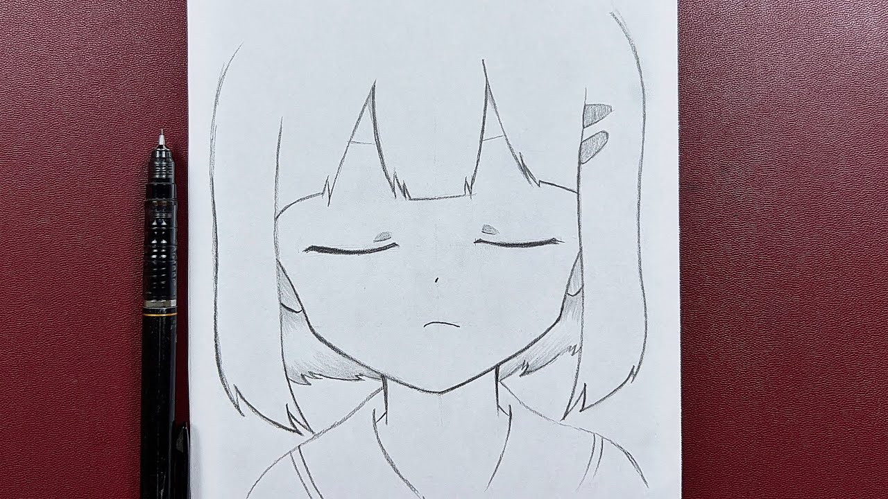 رسم سهل | تعلم رسم بنت انمي كيوت خطوة بخطوة