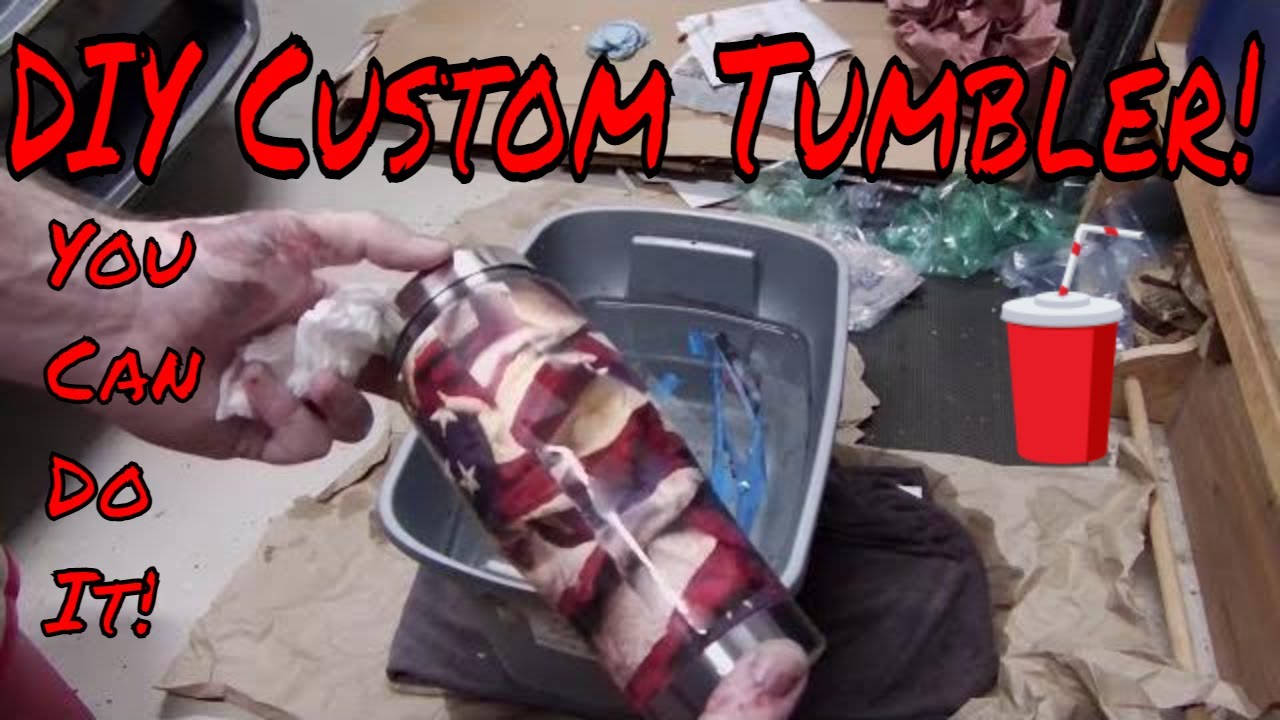 DIY! How to hydro dip a tumbler using ink transfer film - Hydrographics