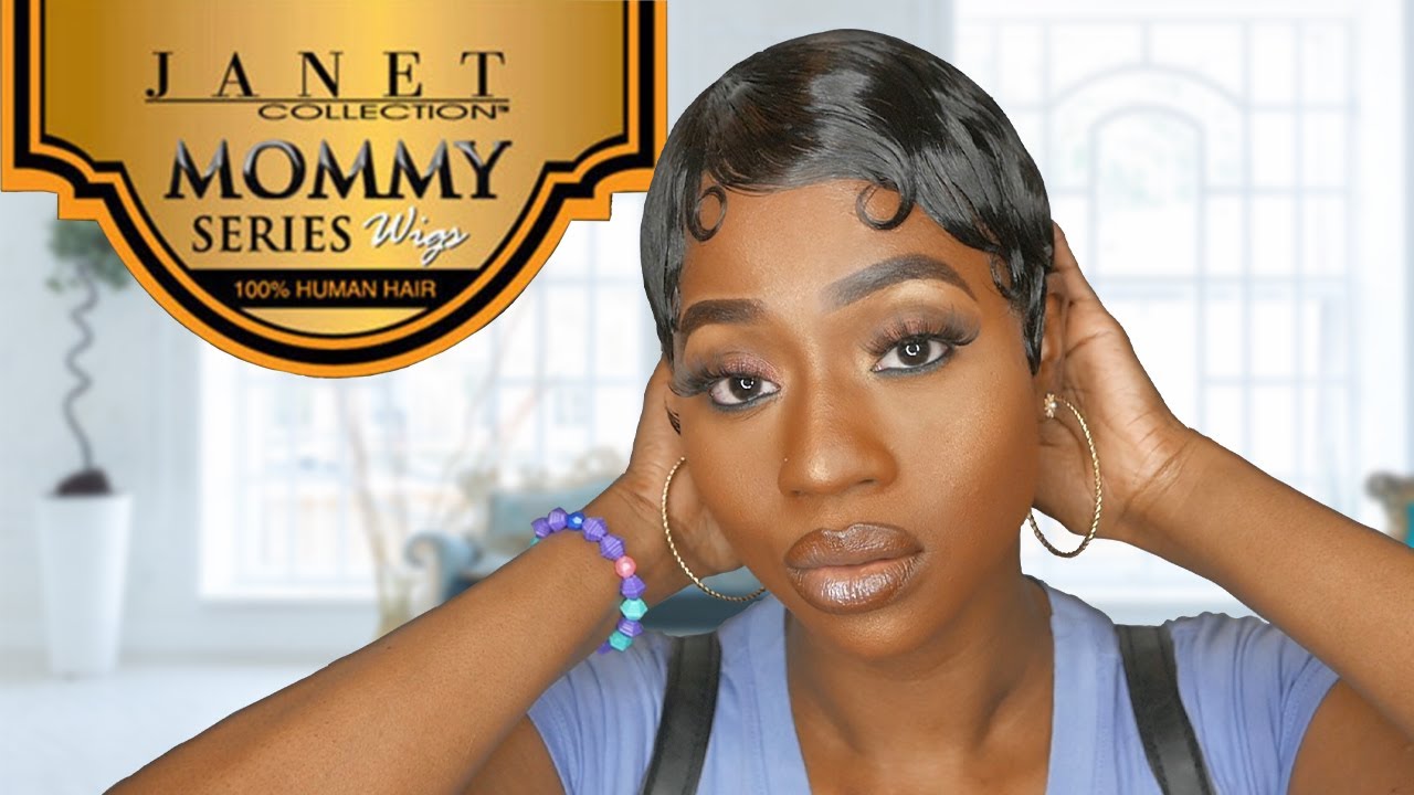 Janet Collection human hair mommy wig