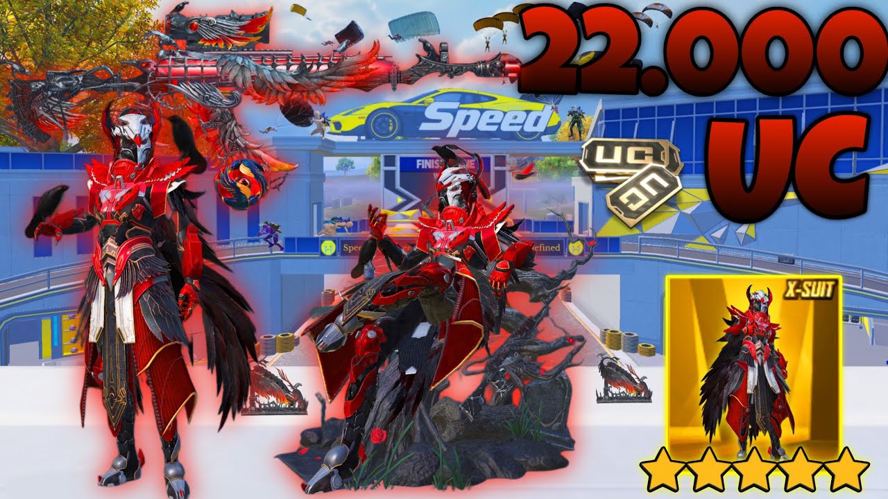 22.000UC😱FOR NEW (Lv. 7) Blood Raven X-SUIT FULL GAMEPLAY 😍PUBG MOBILE - BGMI