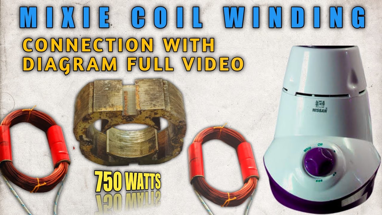 Mixer grinder field coil winding|Mixie motor winding|Mixi winding connection|Mixer wiring connection