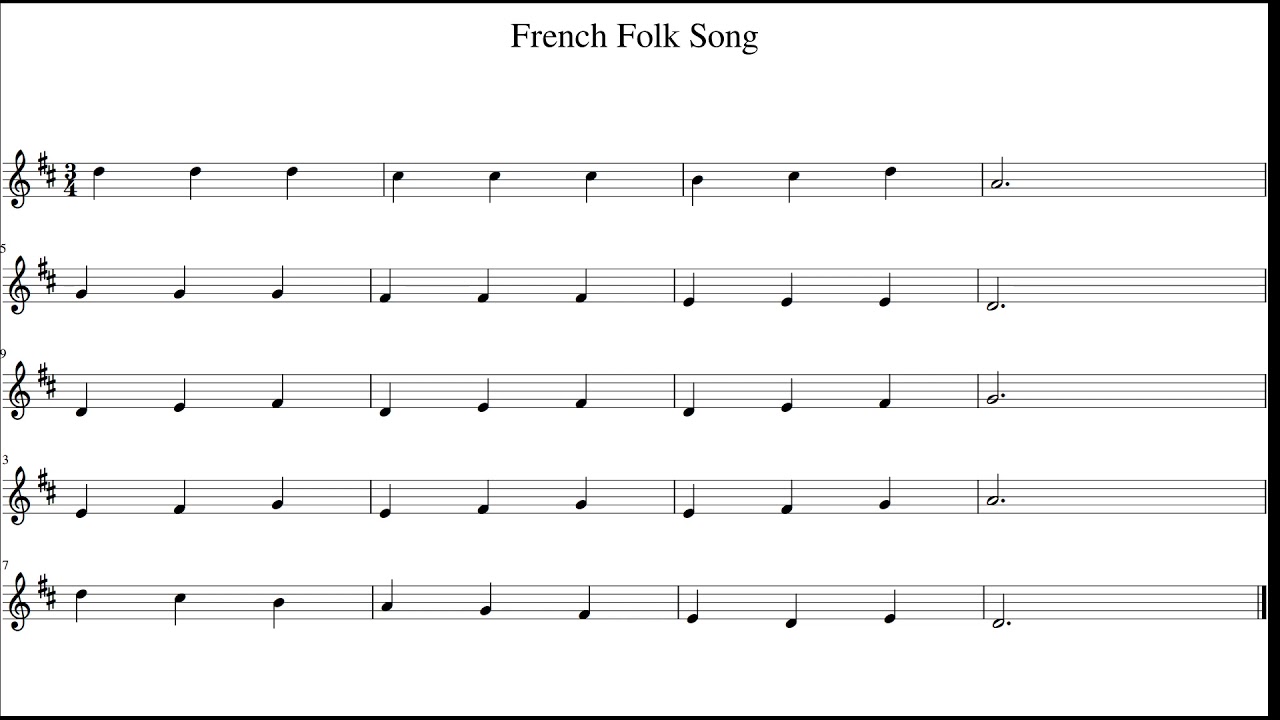 French Folk Song Violin