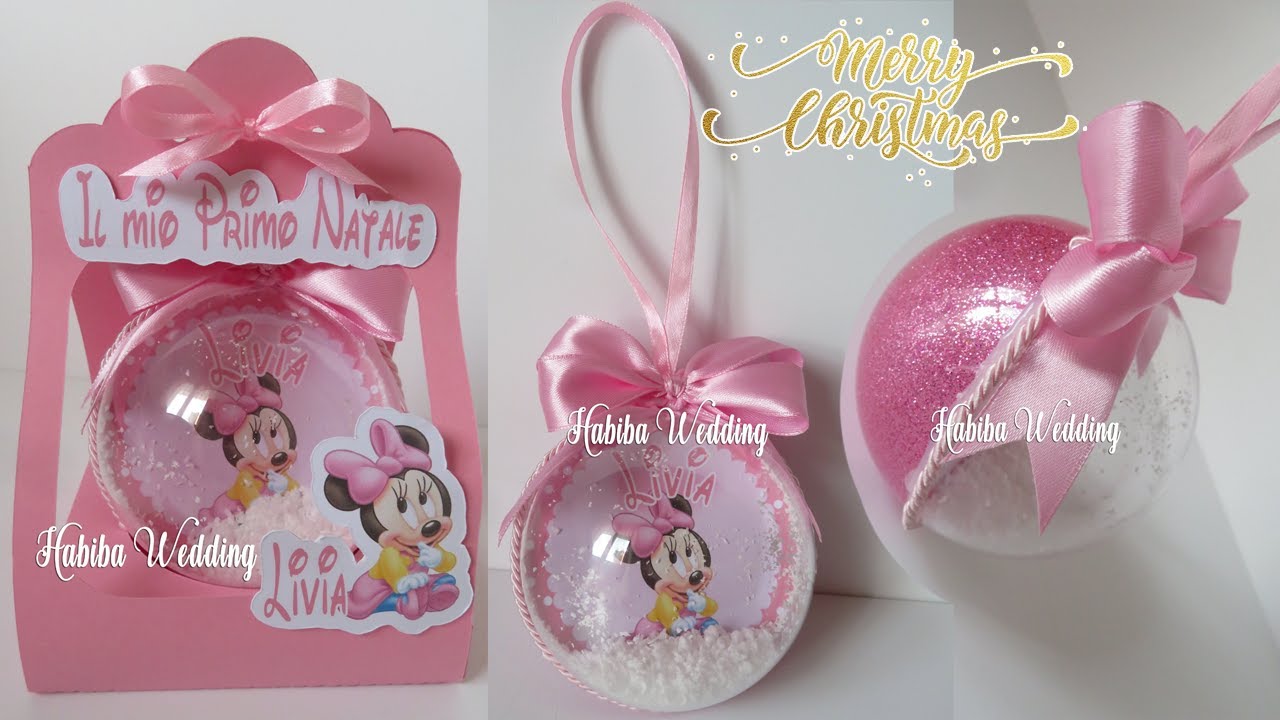 TUTORIAL REALIZZAZIONE SFERA NATALIZIA PERSONALIZZATA 🎄 palla di natale con grafica e glitter