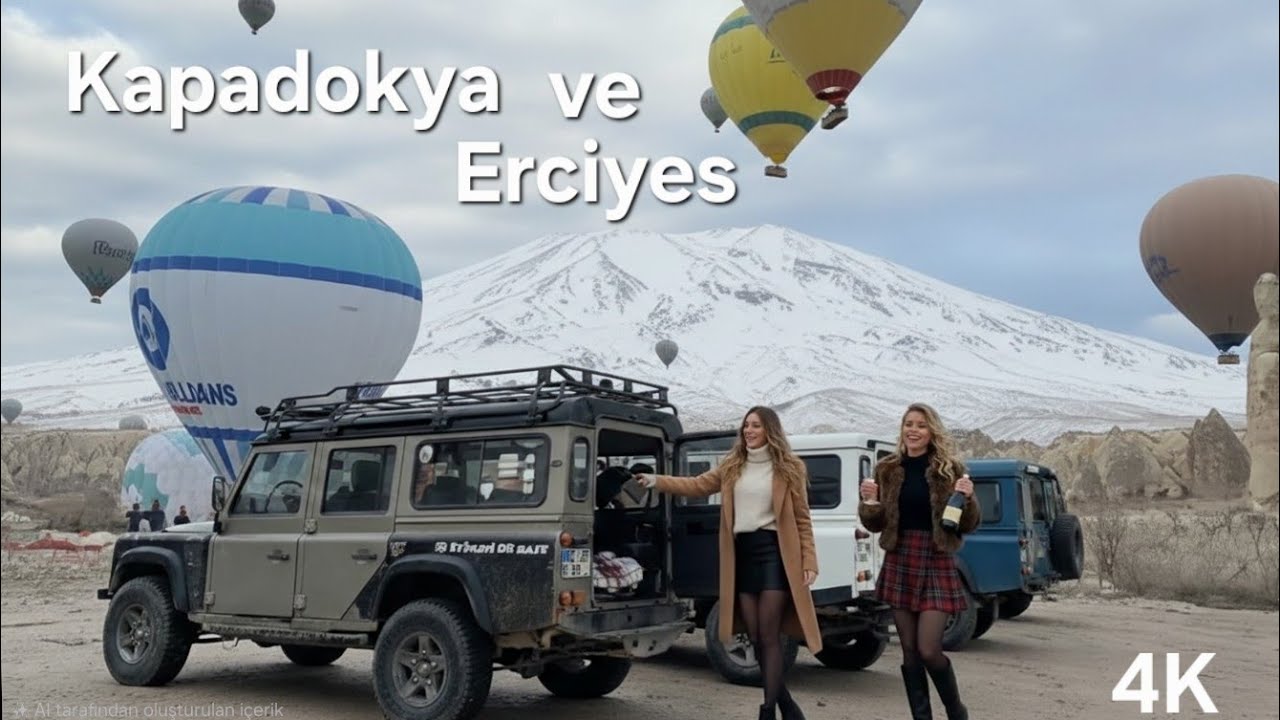 Kapadokya Sıcak Hava Balonları & Erciyes Kayak Merkezi (4K)|Cappadocia Balloons & Erciyes Ski Resort