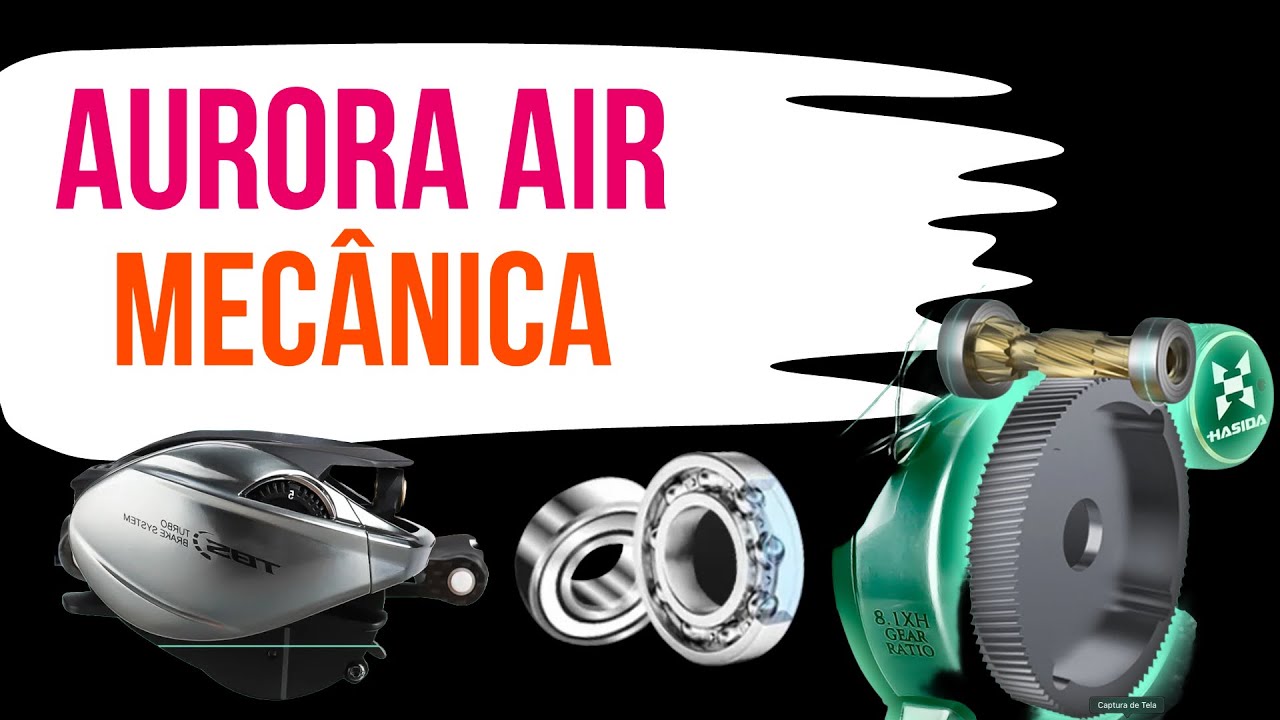 Mecânica completa da carretilha mais leve do mundo - Histar Aurora Air
