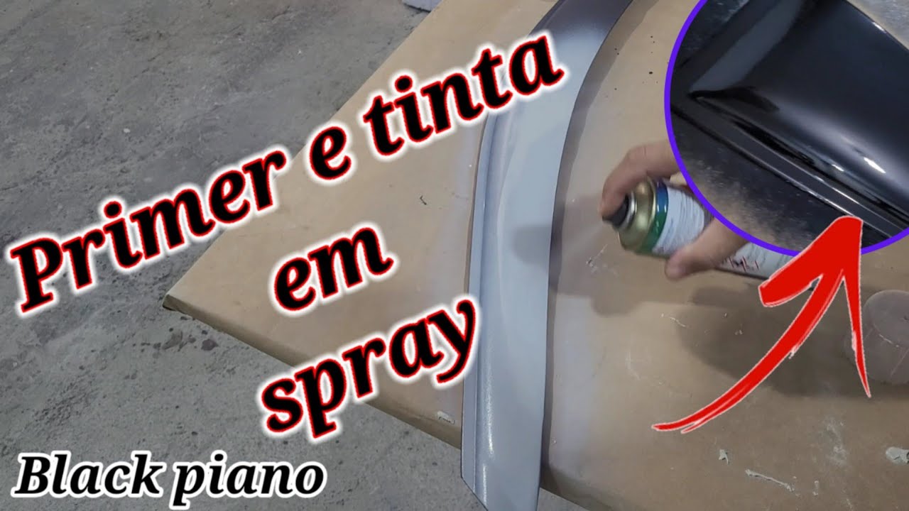 Como fazer pintura com tinta spray tipo Black piano